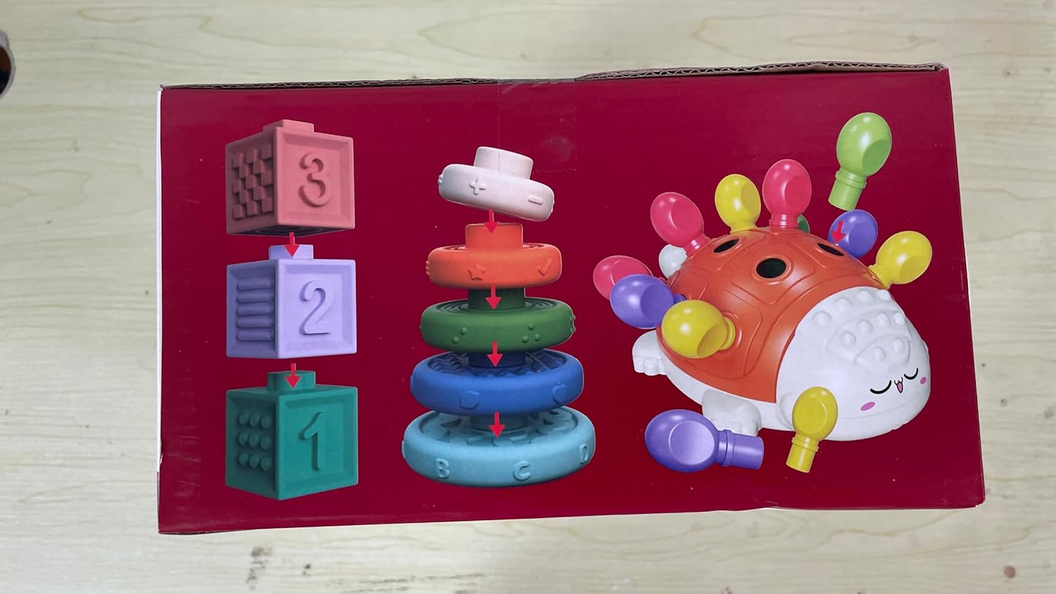 Juguetes Montessori para bebés de 6 a 12 meses, juguetes sensoriales para bebés de 1 a 3 años, juguetes de motor fino, juguete de cuerda de
