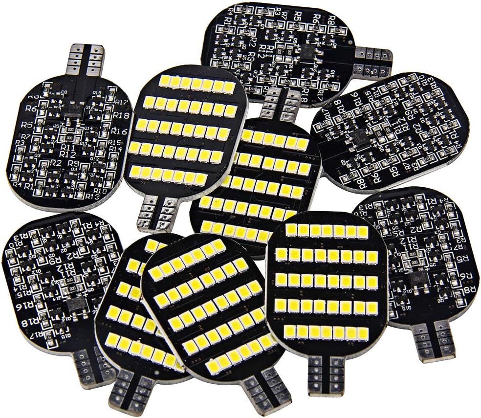 Super Bright 921 – Ampolletas LED para luces de interior de casa rodante, remolque, barco, cúpula interior (paquete de 20 unidades, 6000K, color