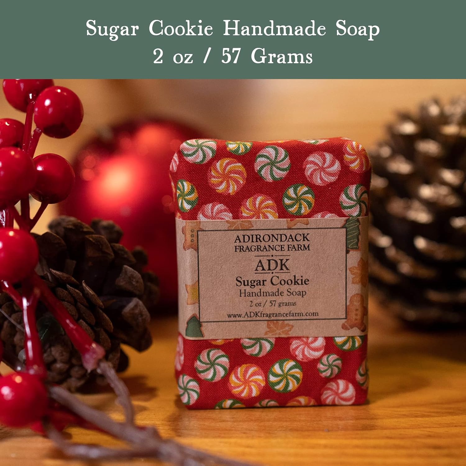 Adirondack Fragrance & Flavor Farm ADK – Barra de jabón natural con aroma a galletas de azúcar, barras de jabón de baño hidratantes para pieles