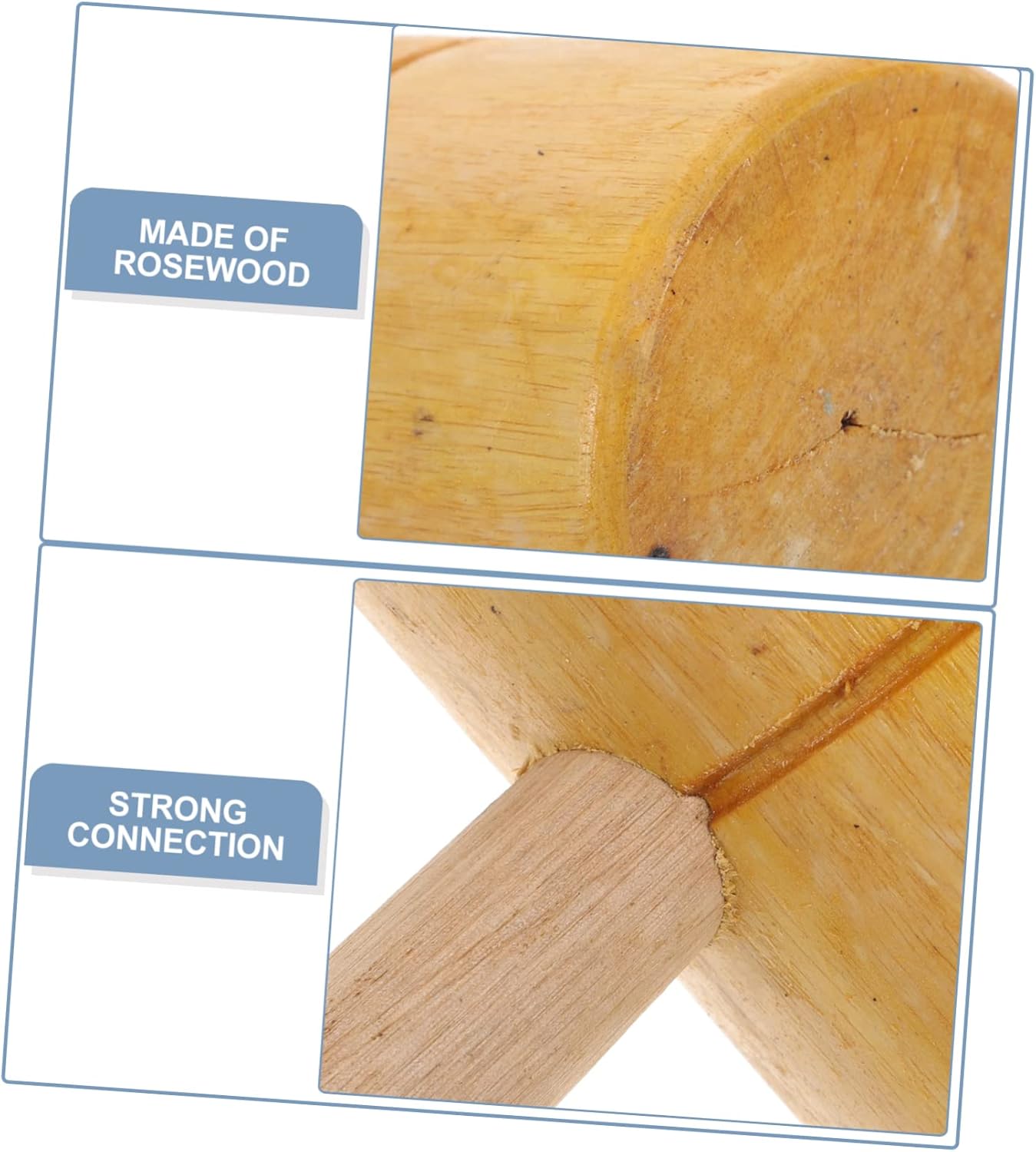 Operitacx Martillo de madera Martillo de carpintería Herramientas de mariscos Herramientas de tallado de madera Herramientas de carpintero Martillo