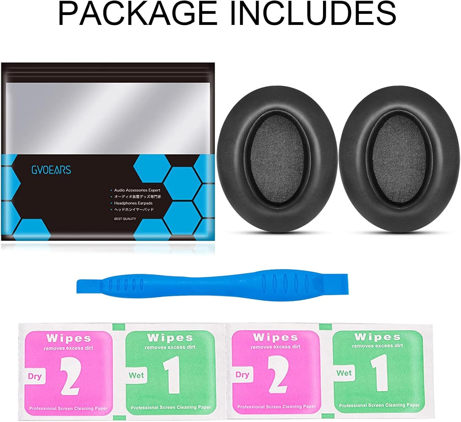 Gvoears Almohadillas de repuesto para auriculares Sony WH-XB910N, almohadillas de repuesto, espuma viscoelástica premium, cuero suave y duradero