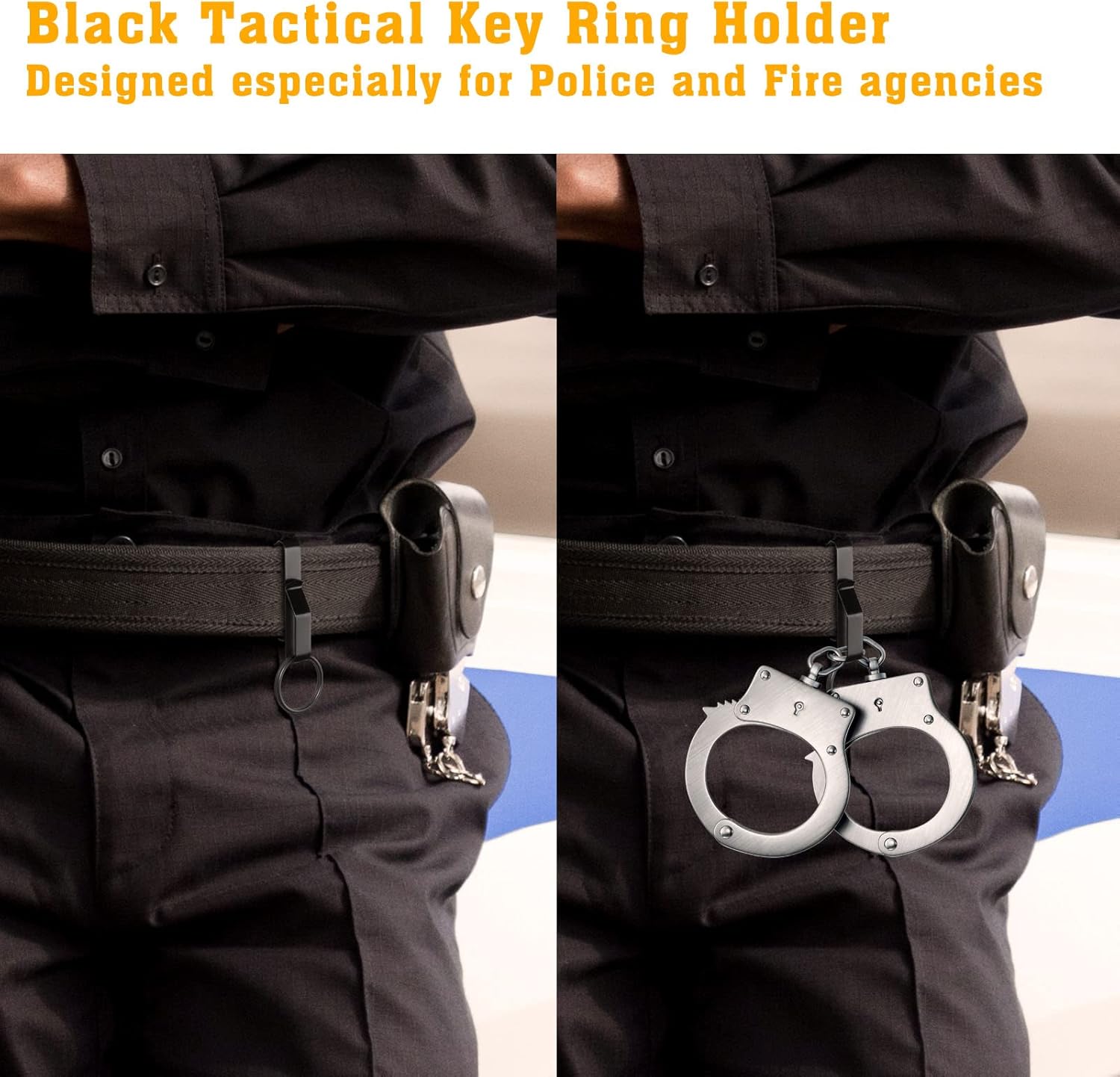 Llavero táctico Stealth especial para agencias de policía y bomberos, con llavero desmontable (2.25 pulgadas máximo)