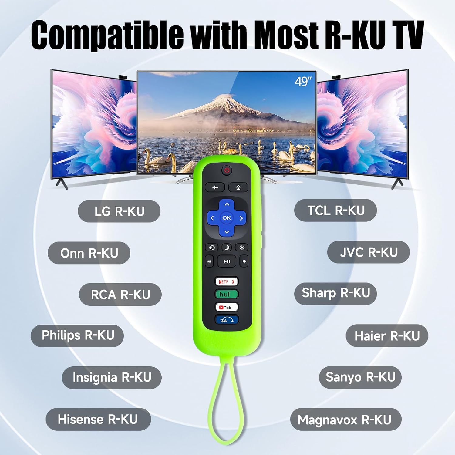 Control remoto de repuesto compatible con TCL RokuHisense RokuOnn RokuInsignia RokuElement RokuWestinghouse Roku TVNo es compatible con Roku