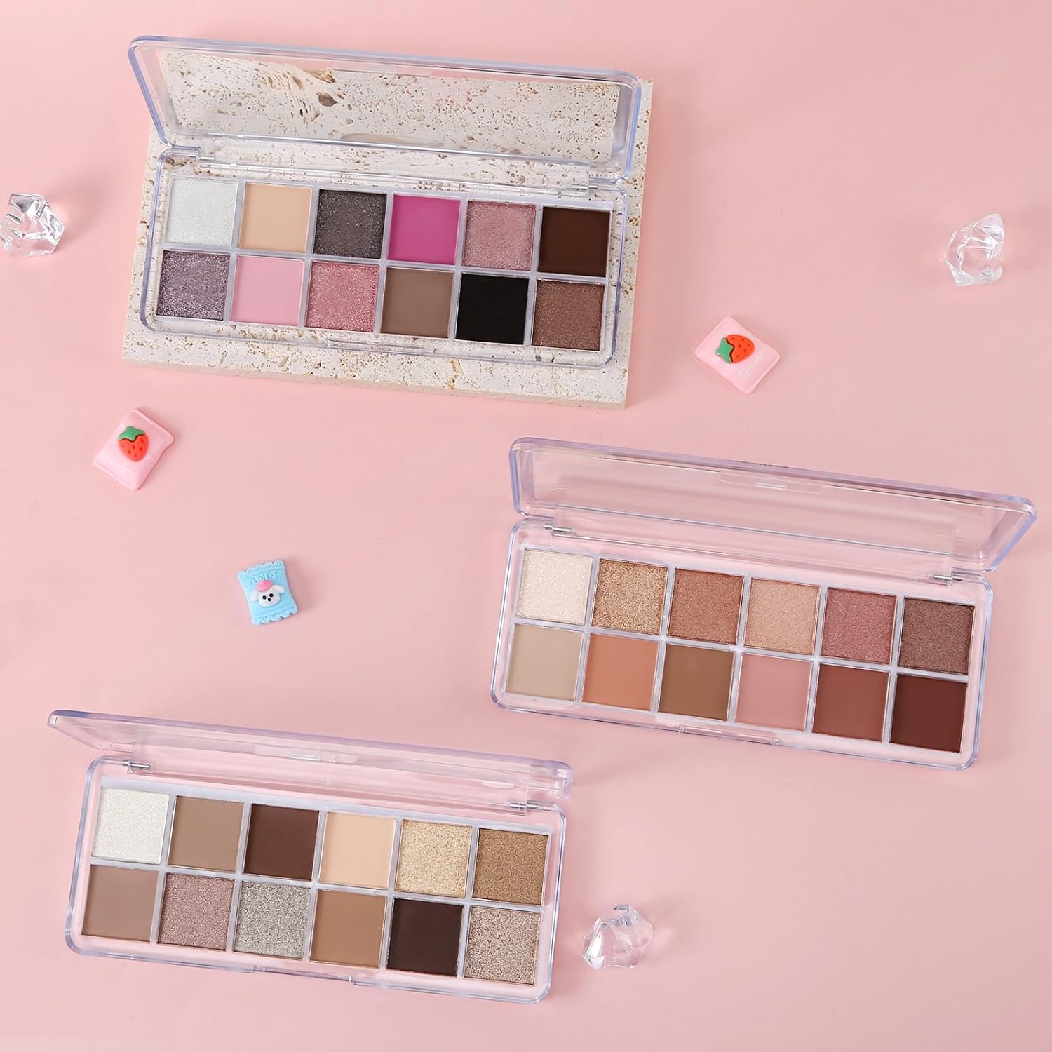 Boobeen Paleta de sombras de ojos de 12 colores, maquillaje suave mate y brillante, tonos de alta pigmentación, sombra de ojos neutros ultra