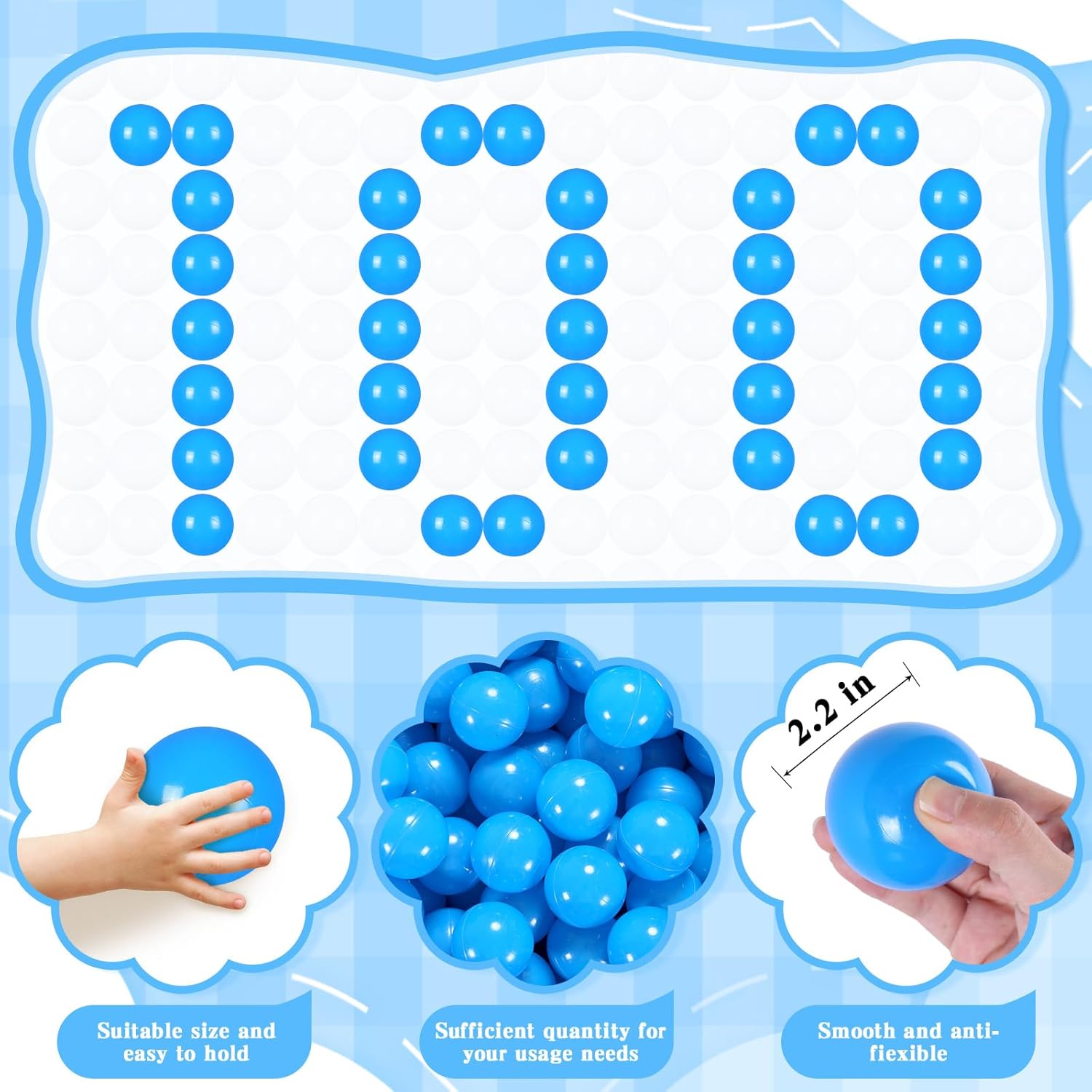 STARBOLO Pelotas para hogueras  100 unidades de plástico a prueba de aplastamiento para niños, bolas de juguete de color macarrón coloridas para
