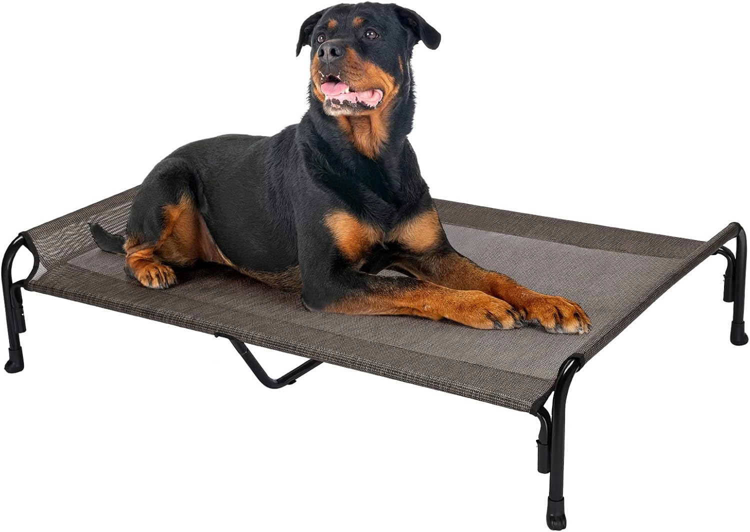 Veehoo CWC2204 – Cama elevada para perros grandes, cama elevada para mascotas con reposacabezas inclinado para interiores y exteriores, lavable,