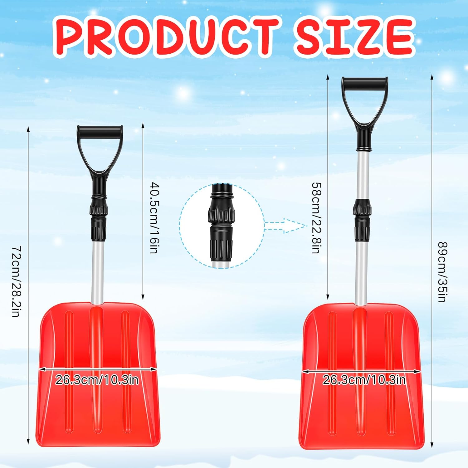 4 piezas de pala de nieve para niños, pala de plástico para excavar, palas de playa ligeras y portátiles para niños y niñas, hogar, patio, jardín,