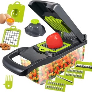 Cortador de verduras, cortador de verduras 15 en 1 con 8 cuchillas, cortador de verduras de gran capacidad para papa, tomate, pepino, zanahoria, Cortador de verduras, cortador de verduras 15 en 1 con 8 cuchillas, cortador de verduras de gran capacidad para papa, tomate, pepino, zanahoria,