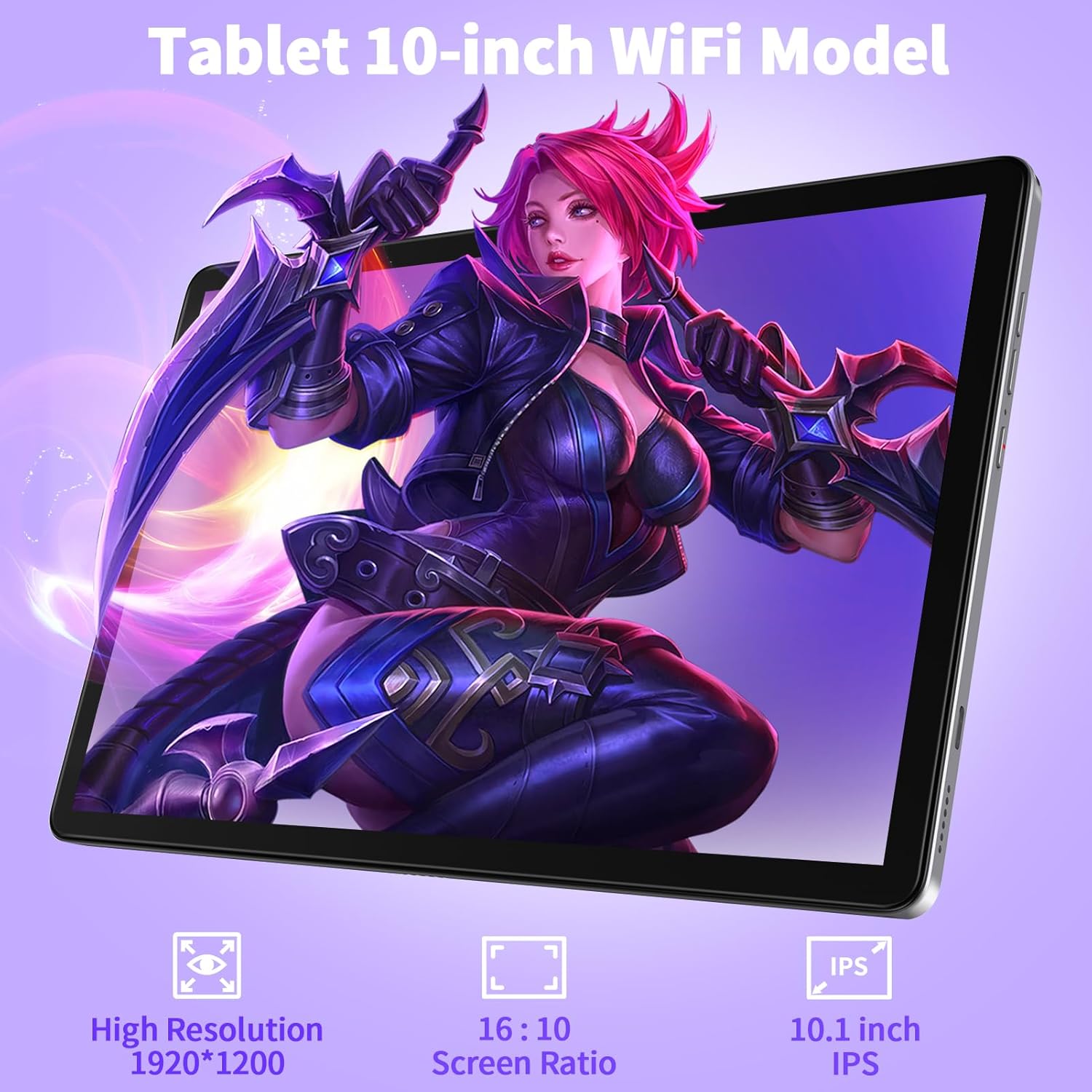 VASOUN Tablet Tablet Android de 10 pulgadas, WiFi 5G, 12 GB de RAM (6 GB+6 GB expandido), 128 GB ROM, procesador Octa-Core, 8000 mAh, 1920 * 1200