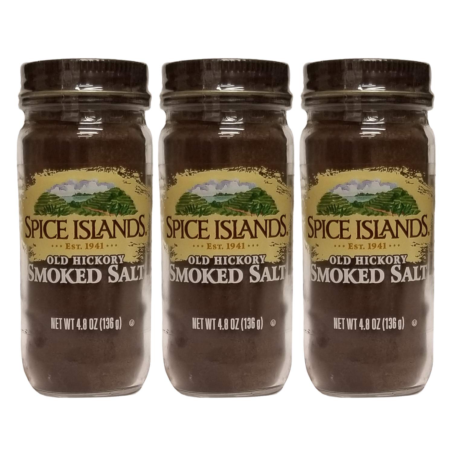 Spice Island – Sal ahumada Old Hickory, tarros de 4.8oz (paquete de 3)