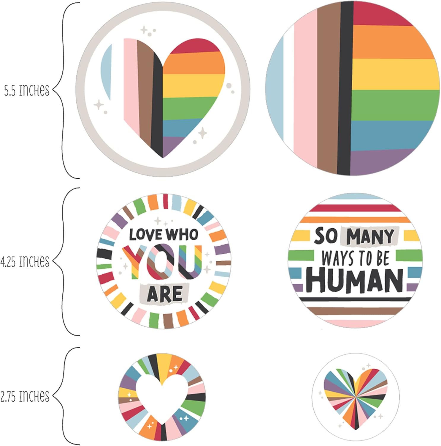 Big Dot of Happiness So Many Ways to Be Human – Confeti circular gigante para fiesta del orgullo – Decoraciones de fiesta – Confeti grande 27