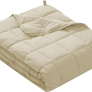 MUTLU HOME GOODS Manta con peso suave, manta pesada con cuentas de cristal, transpirable y calmante para adultos y niños, mantas con peso de 15 MUTLU HOME GOODS Manta con peso suave, manta pesada con cuentas de cristal, transpirable y calmante para adultos y niños, mantas con peso de 15