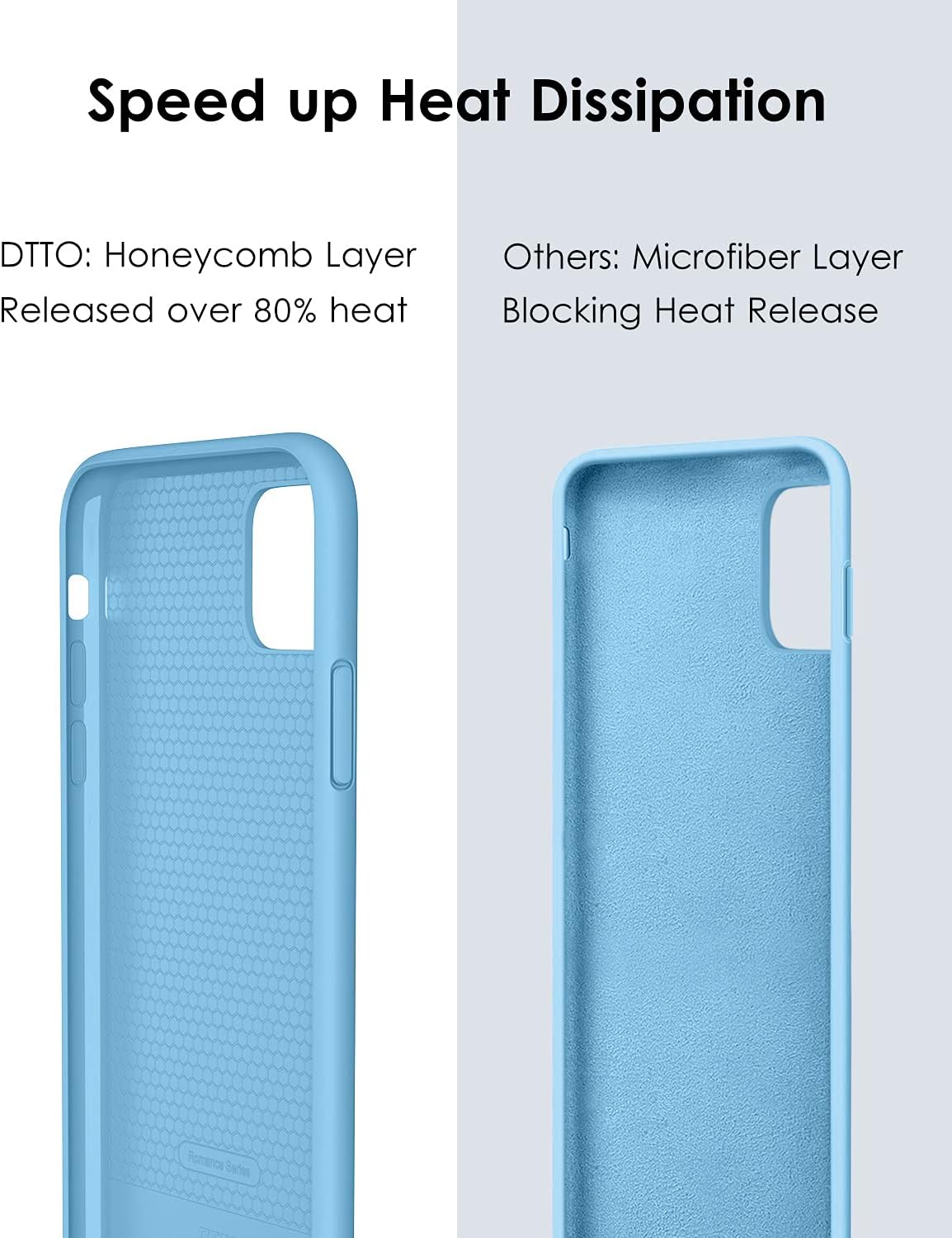 DTTO Funda compatible con iPhone 11 Pro Max, serie Romance, funda de silicona protección mejorada de cámara y pantalla con cojín de rejilla de panal
