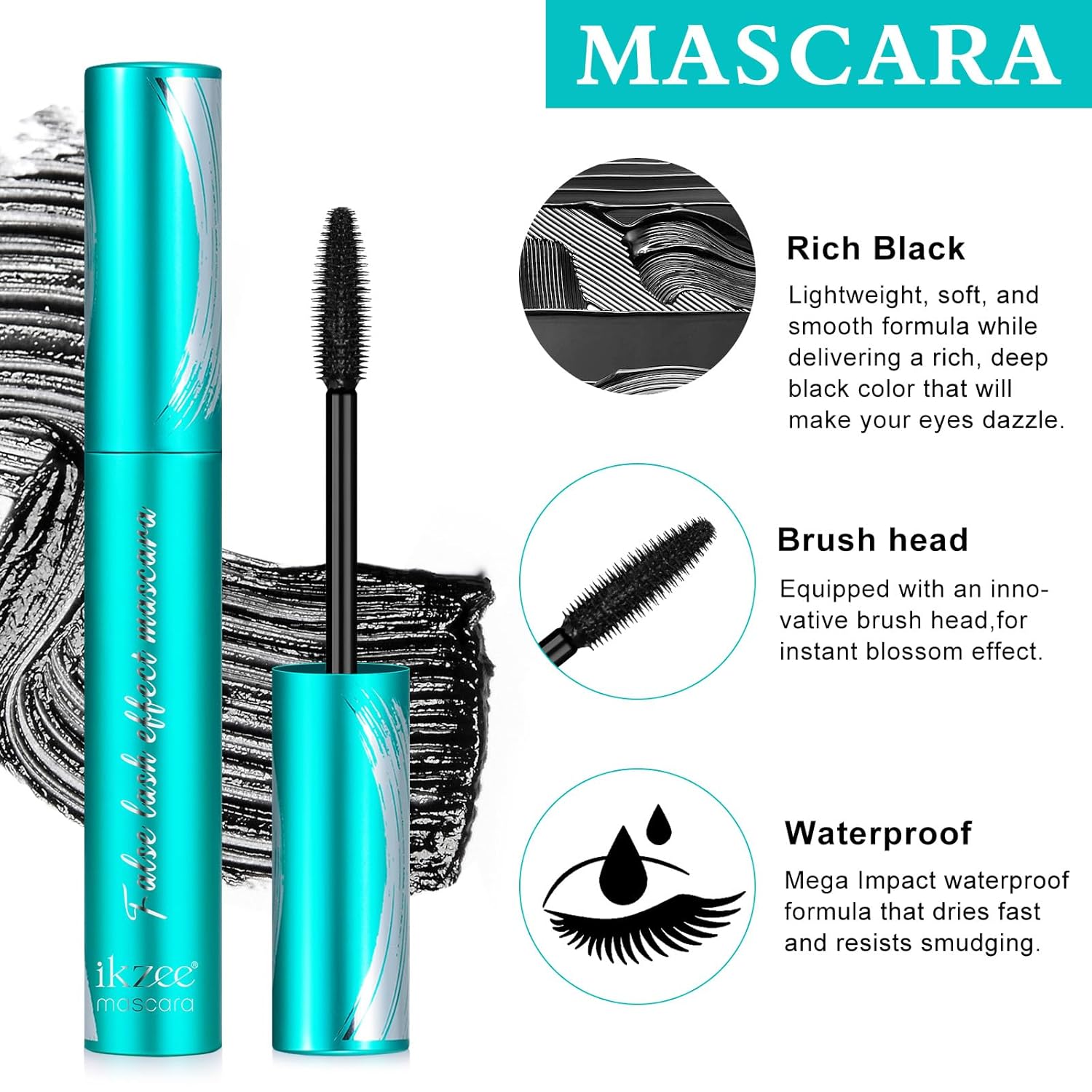 Máscara Thrive 2023, nuevas extensiones de pestañas postizas, rímel negro intenso, efecto natural de alargamiento y engrosamiento, impermeable, a