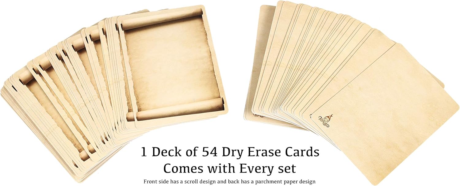 Forged Dice Co. Spellbook of Incantations (Edición Dragón) Portatarjetas para libro de hechizos y baraja de tarjetas de borrado en seco con bolsa de