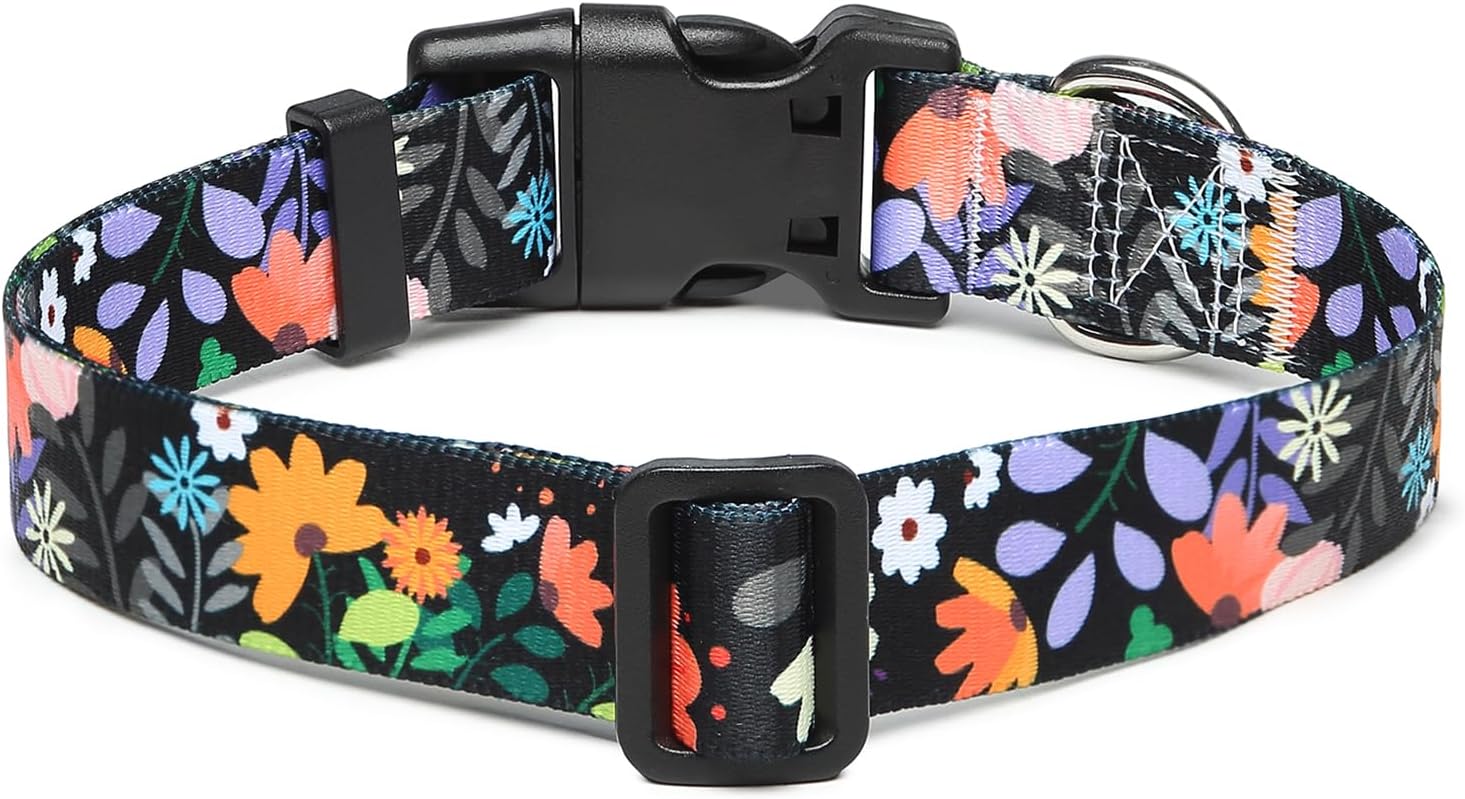 Mercano Collar ajustable para perro  Patrones de diseño especial, collar de nailon suave cómodo y duradero para mascotas para perros pequeños,