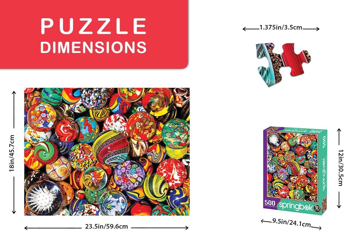 Springbok ‘s Rompecabezas de 500 piezas Marble Madness – Hecho en Estados Unidos