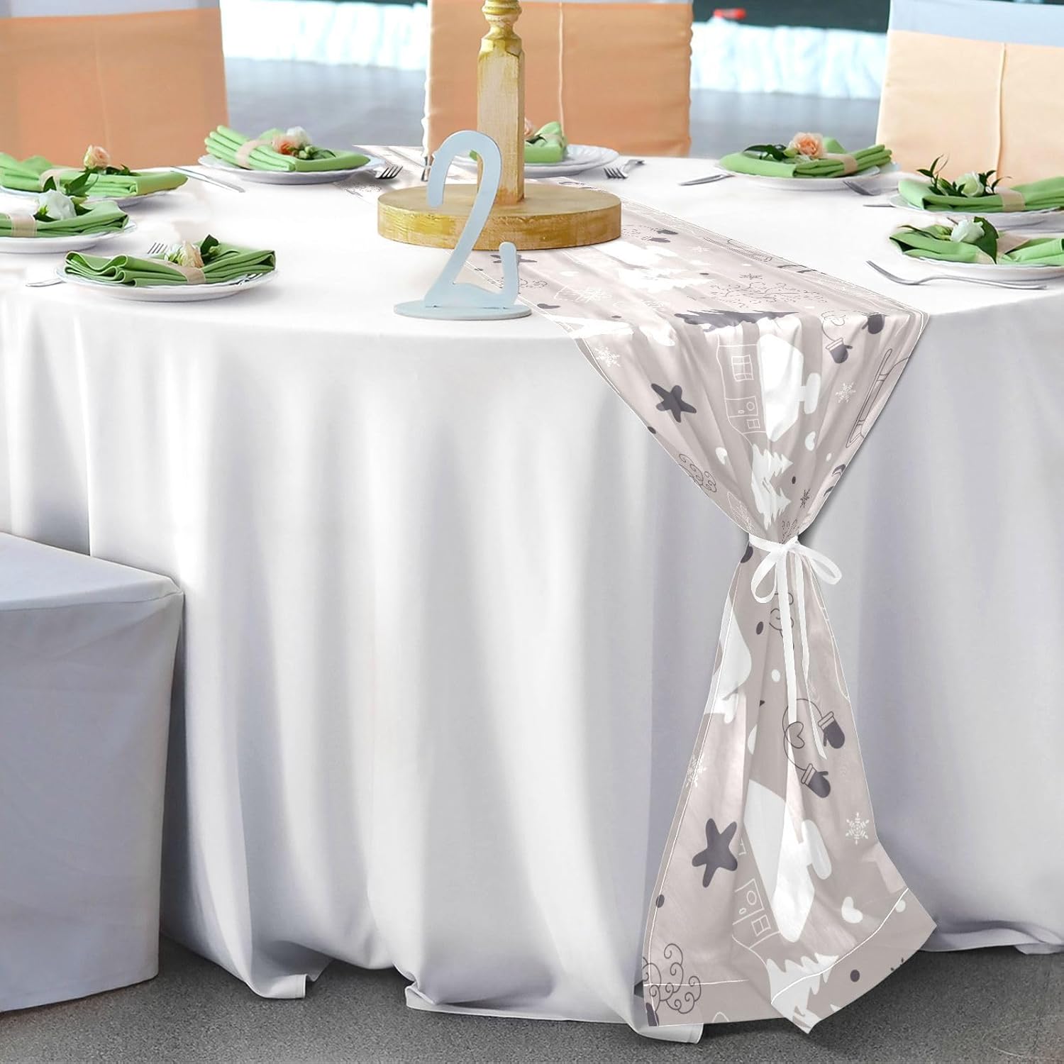 Christmas Winter Table Runner Autumn Table Runner for Kitchen Decorations Christmas Table Runner 108 Inches Long