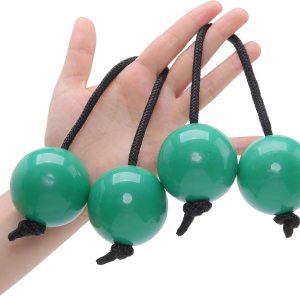 2 pares de cocteleras Aslatua, instrumentos de percusión musical de Kashaka, bolas rítmicas africanas, color verde 2 pares de cocteleras Aslatua, instrumentos de percusión musical de Kashaka, bolas rítmicas africanas, color verde