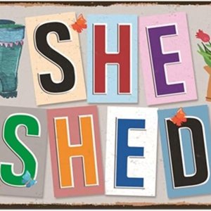 Cartel de She Shed She Shed, decoración de entrada, decoración vintage para el hogar, jardín, patio, decoración de pared, letrero de cueva de mujer, Cartel de She Shed She Shed, decoración de entrada, decoración vintage para el hogar, jardín, patio, decoración de pared, letrero de cueva de mujer,