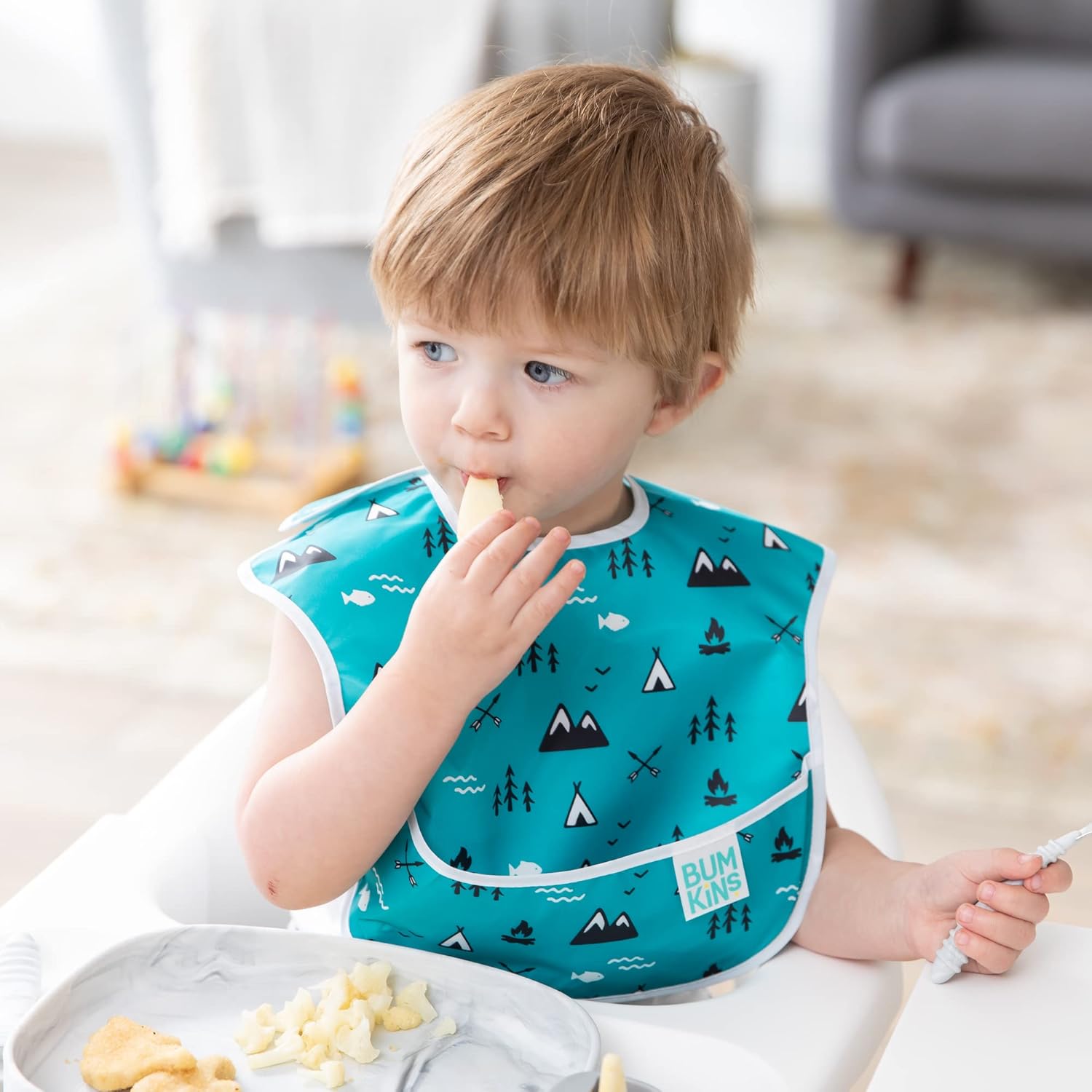 Bumkins Baberos para niña o niño, SuperBib para bebés y niños pequeños de 6 a 24 meses, esenciales imprescindibles para comer, alimentar,