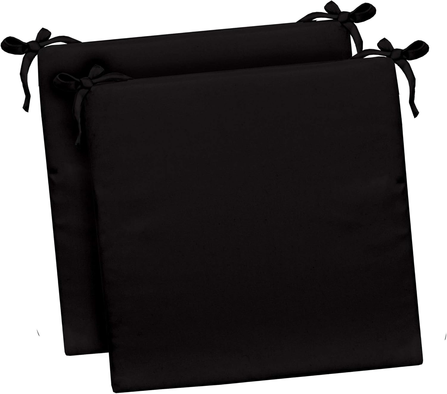 RSH Décor – Juego de 2 cojines de espuma para asiento de silla de comedor, 16 x 16 x 2 pulgadas, color a elegir (negro)