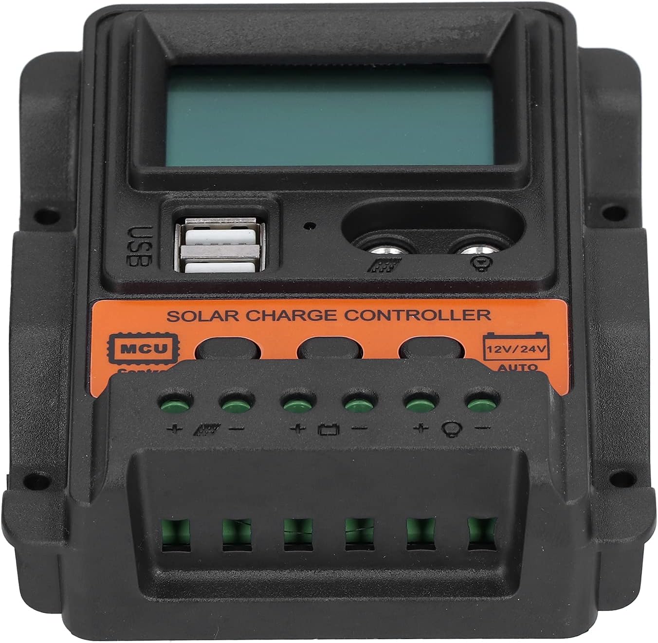 Controlador solar LCD, controlador de carga solar de 12 V a 24 V, regulador inteligente de batería de panel solar con controladores de carga de