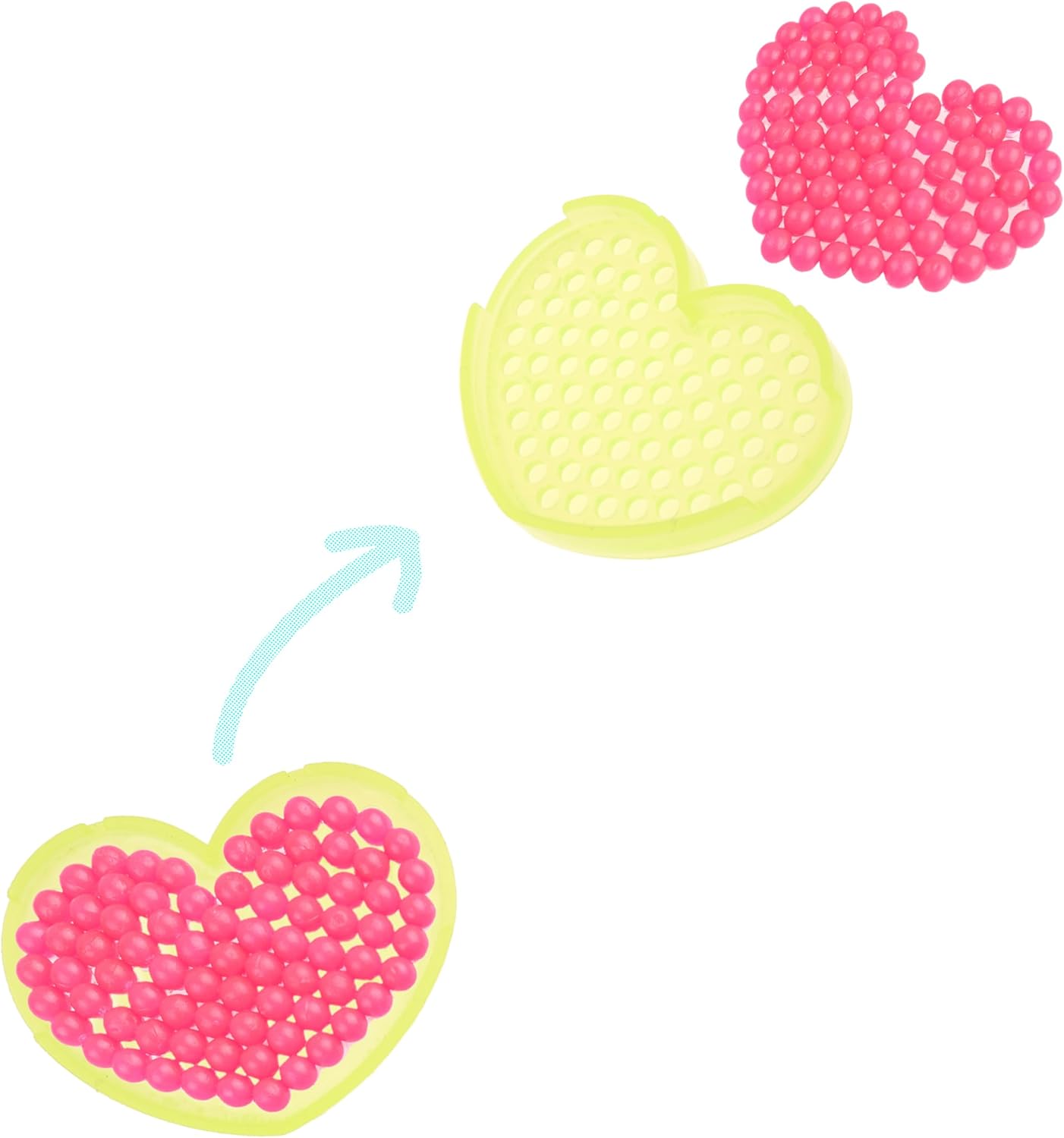 Kare & Kind Water Sticky Beads Pegboards – 7 piezas – Diferentes formas y colores – Niños, bricolaje, artes, manualidades, interior, actividades al
