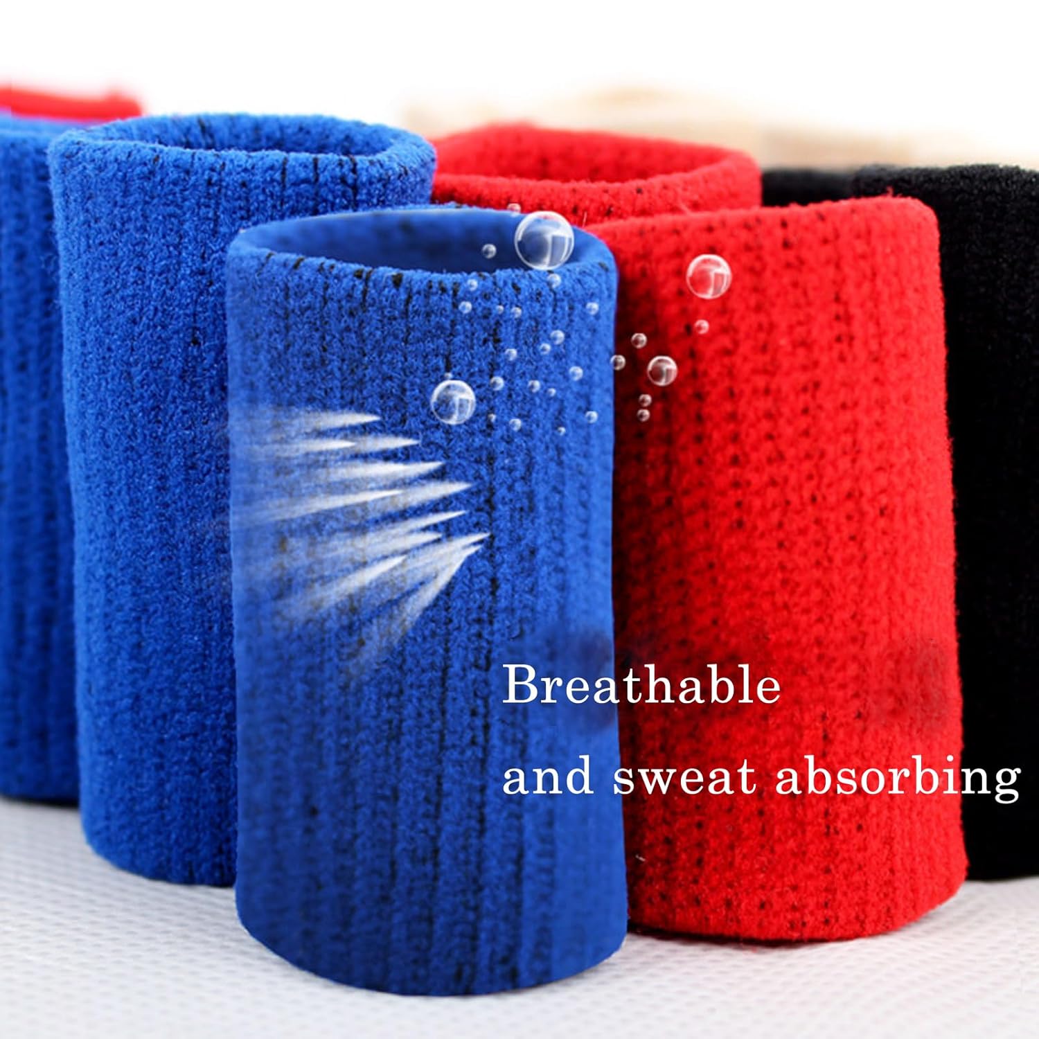 Zittop 10 fundas para dedos, protector de soporte de férula para el pulgar, cinta elástica transpirable para dedos de gatillo, ayuda deportiva,