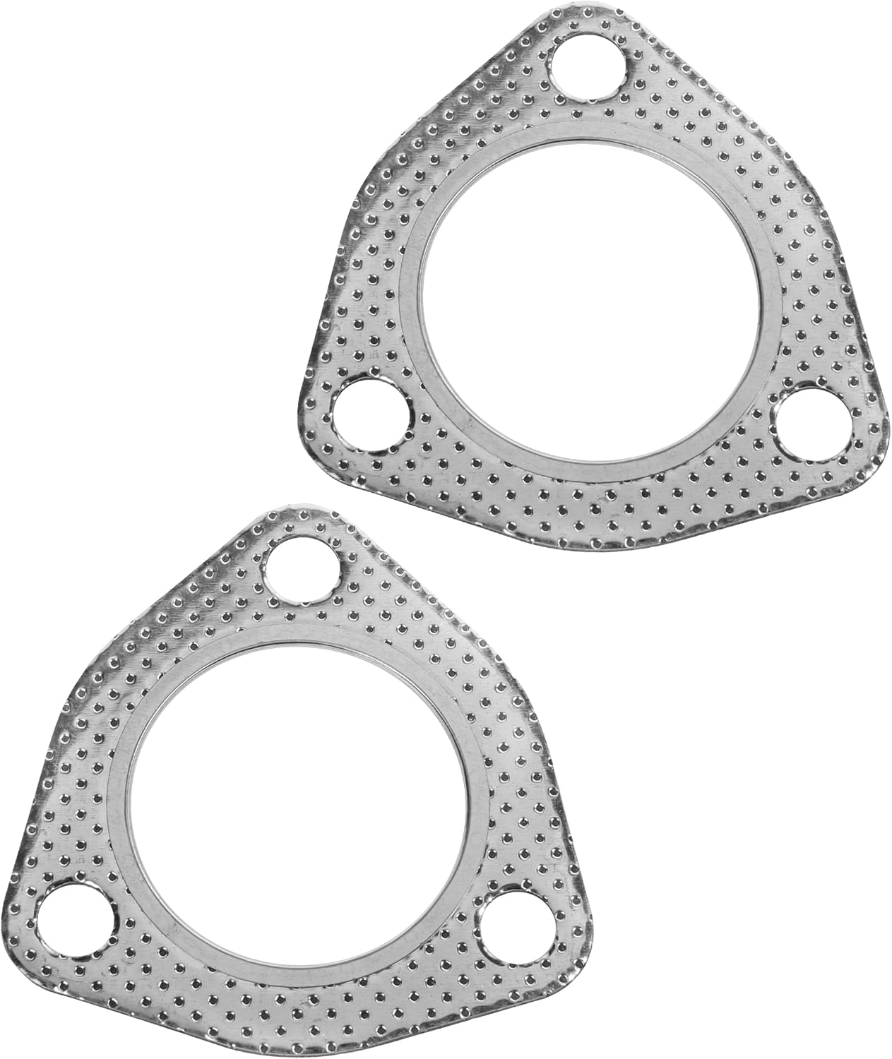 2 juntas de escape, junta de tubo de escape, 3 pernos MLSG de alta temperatura de 3 pulgadas con anillo de fuego SS, accesorios de automóvil, junta