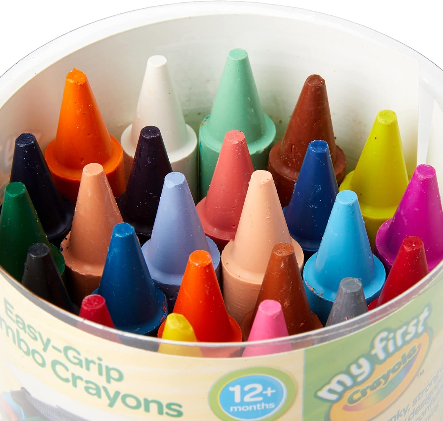 CRAYOLA MyFirst – Lápices de colores surtidos (paquete de 24)  Crayones colorantes de fácil agarre perfectos para manos de niños pequeños  Ideal