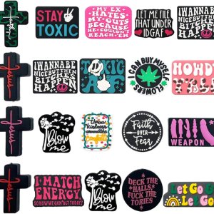 20 cuentas focales sueltas de silicona, cuentas en forma de calavera de cruz de Halloween, cuentas impresas de letras del alfabeto de silicona, 20 cuentas focales sueltas de silicona, cuentas en forma de calavera de cruz de Halloween, cuentas impresas de letras del alfabeto de silicona,