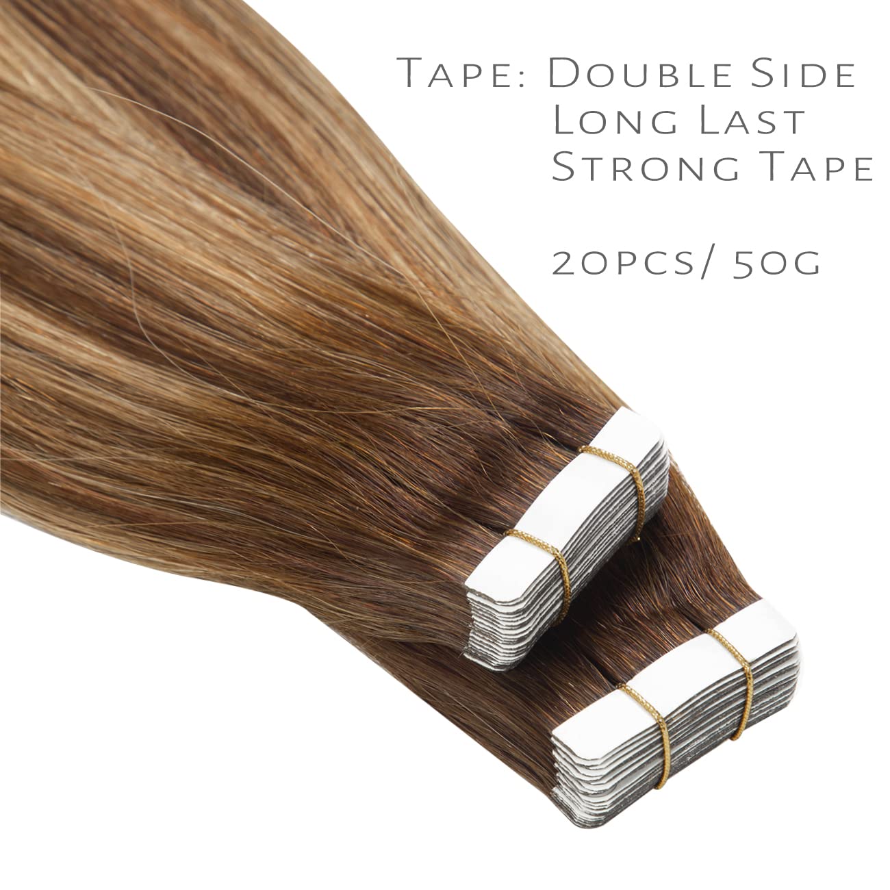 Lacerhair – Extensiones de cabello humano sin costuras de la mejor calidad, con Balayage y color degradado, de cabello humano 100% virgen, con cinta
