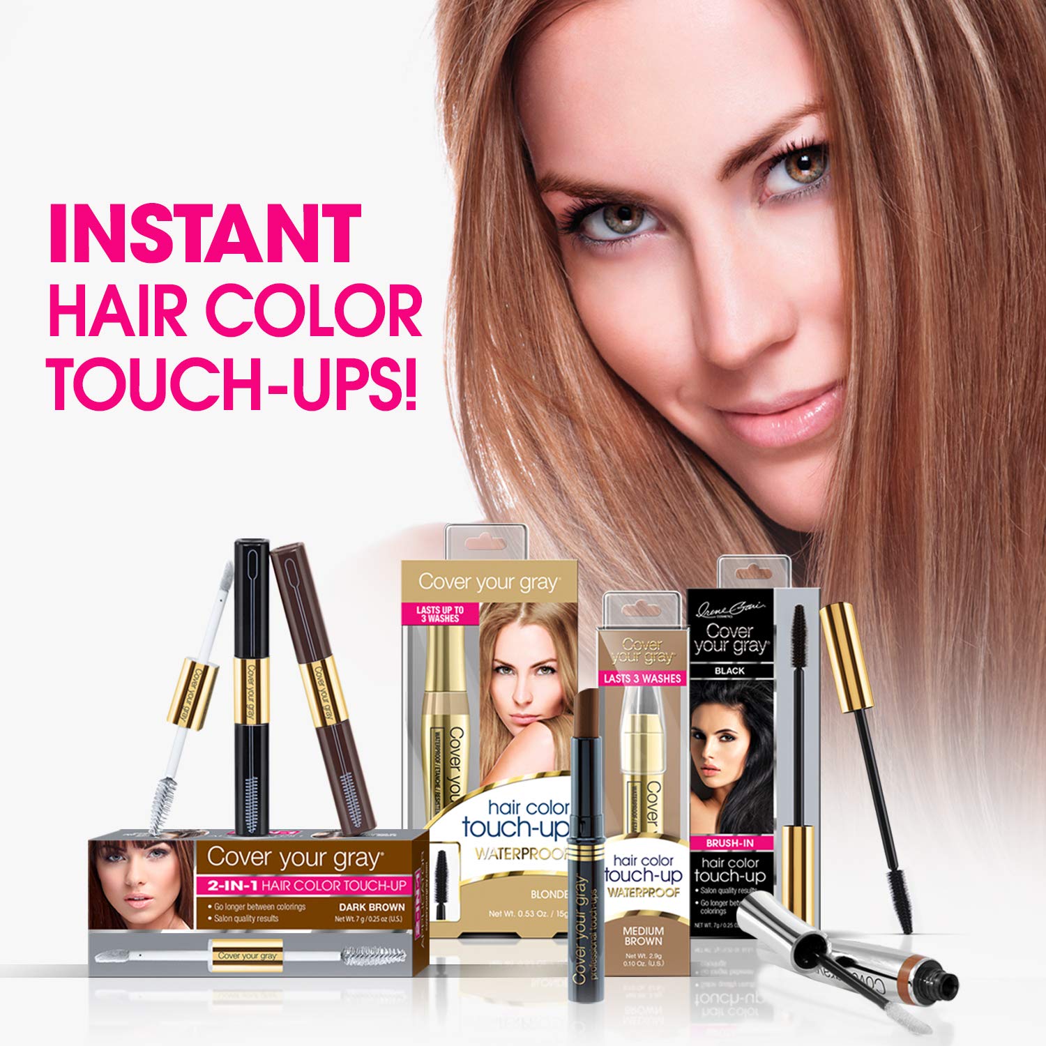 Cover Your Gray Palo de retoque de color de cabello – Mahagony