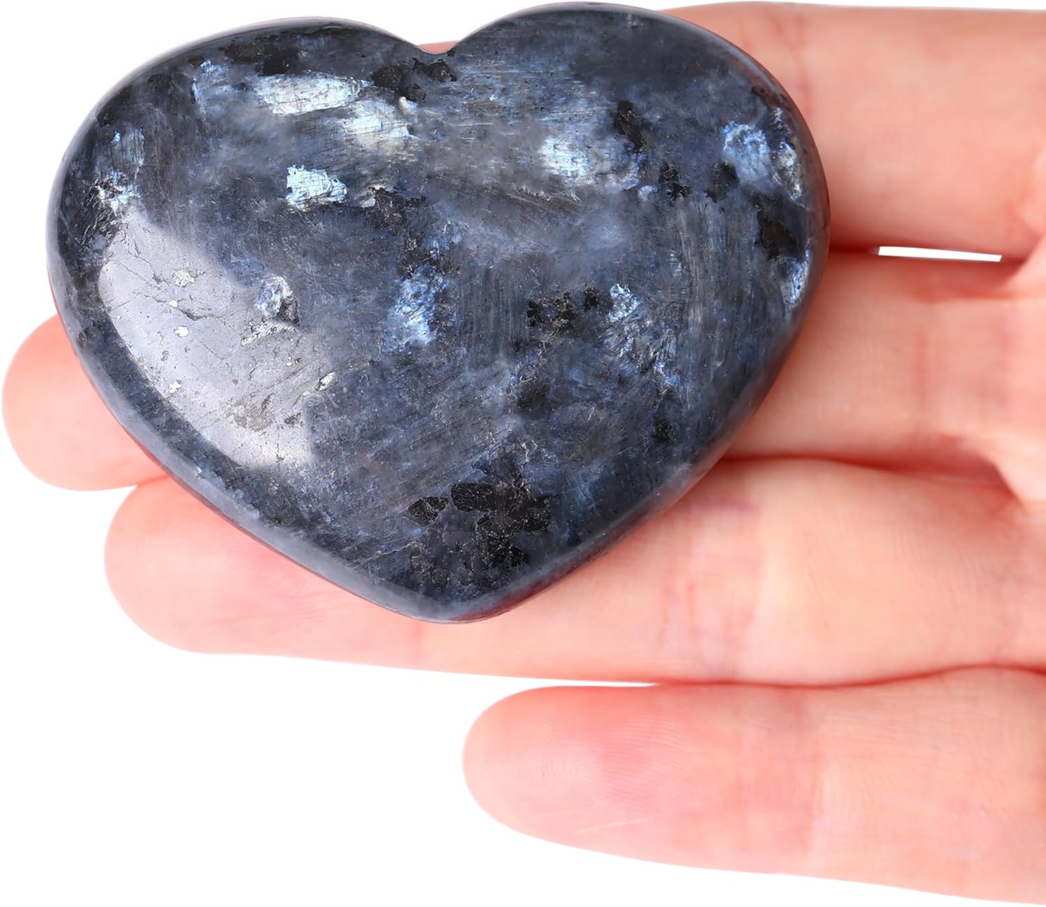 MAIBAOTA Corazón de cristal de 1.772 in, cristales curativos grandes, piedra de amor, piedra natural de reiki, regalos para mamá, día de la madre,