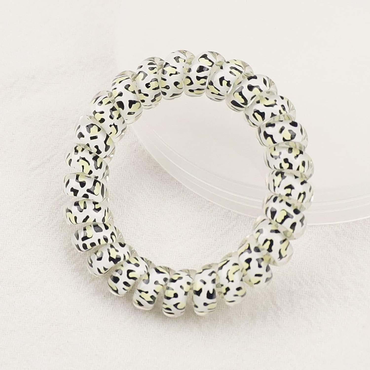 Cuerda de pelo 5 unids leopardo impresión teléfono cable círculo lunares pantalla impresión accesorios para el cabello Headwear cuerda de pelo