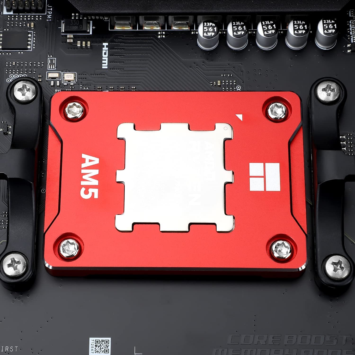 AM5 CPU Contact Frame Anti-Bending Buckle para Am5 Placa de presión curva CPU Fijador de corrección de flexión de tensión (rojo)