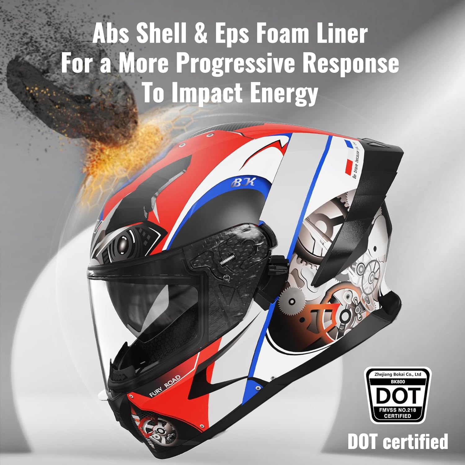 Casco de motocicleta de doble visera para adultos, casco de motocicleta antivaho aprobado por DOT