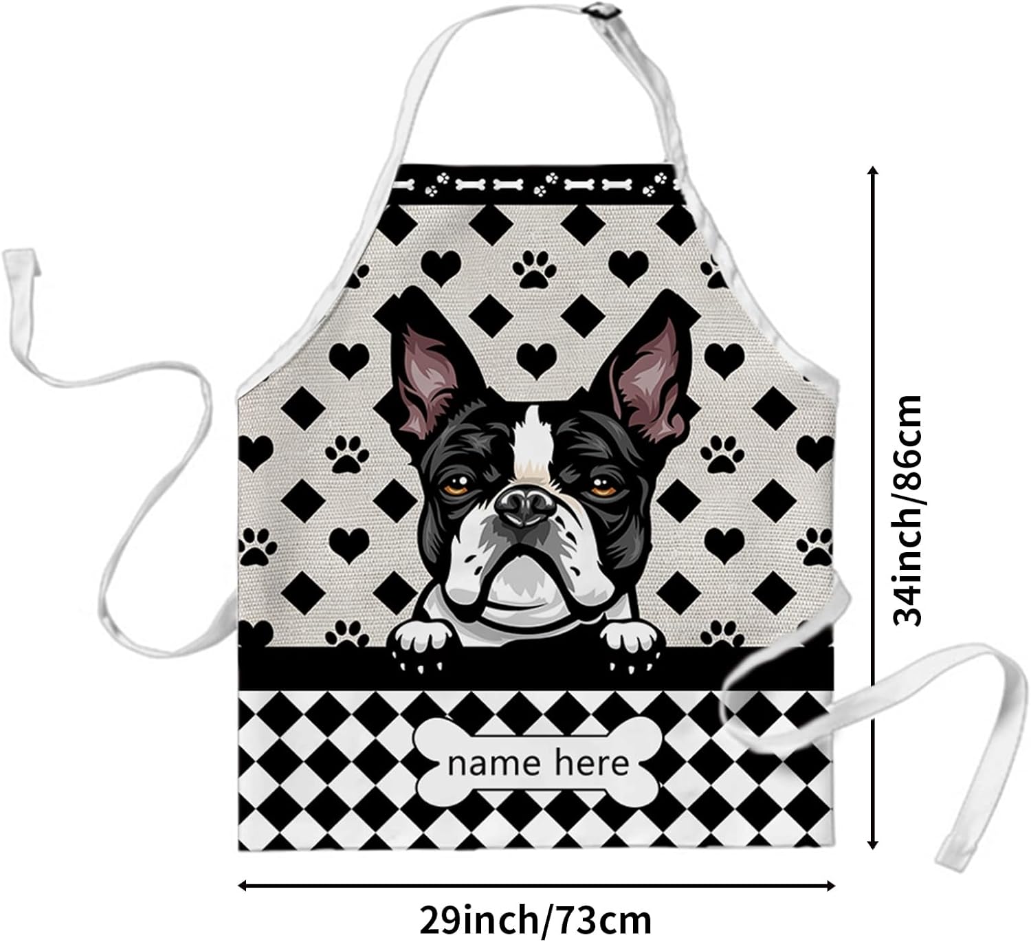 MALIHONG Delantal de lunares de perro personalizado lindo perro salchicha