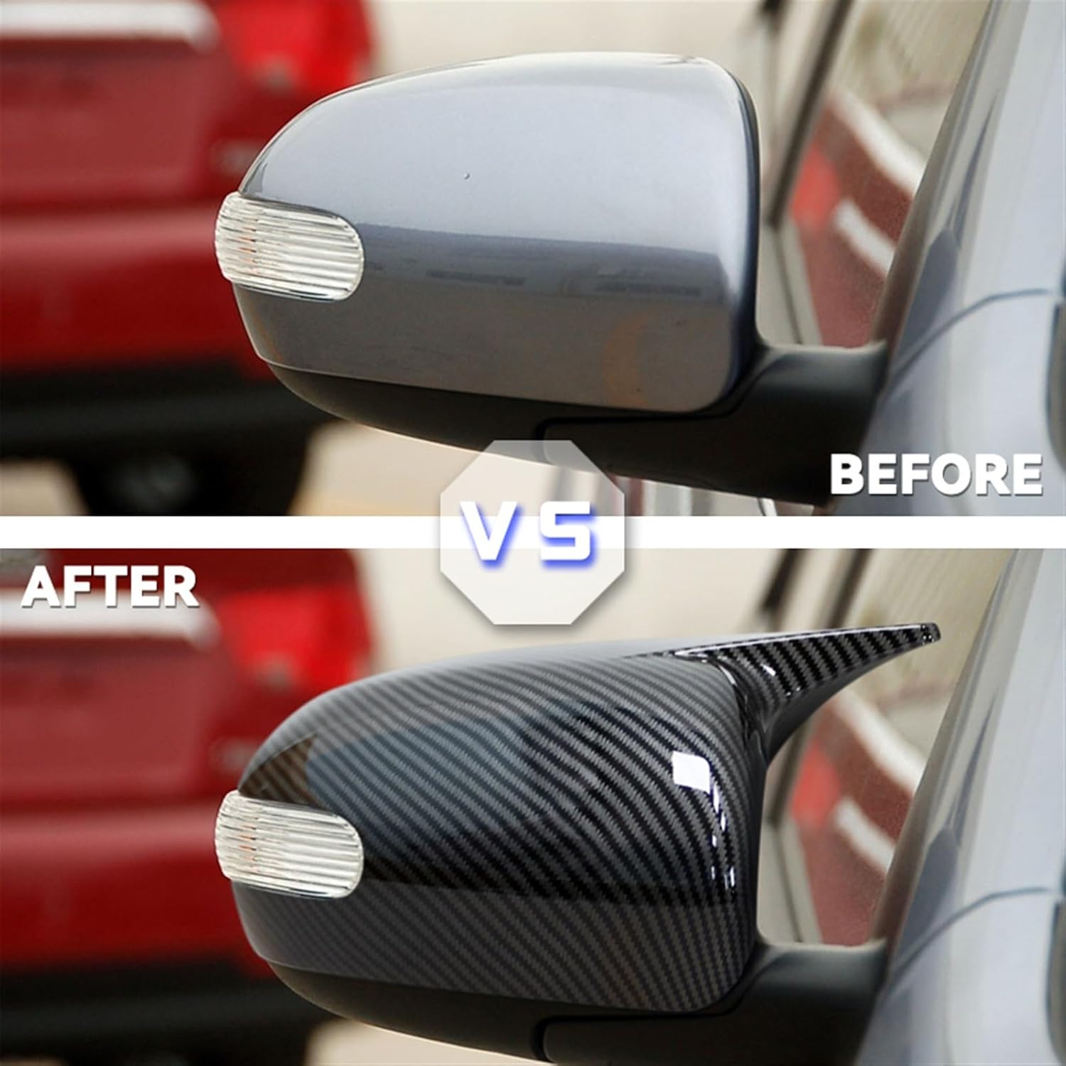 DEBLAN Para KIA K3 Cerato Forte 2009-2012 Carrocería Exterior del Coche Puerta Lateral Espejo Retrovisor Cubierta Tapa Carcasa Carcasa Adhesivo Trim