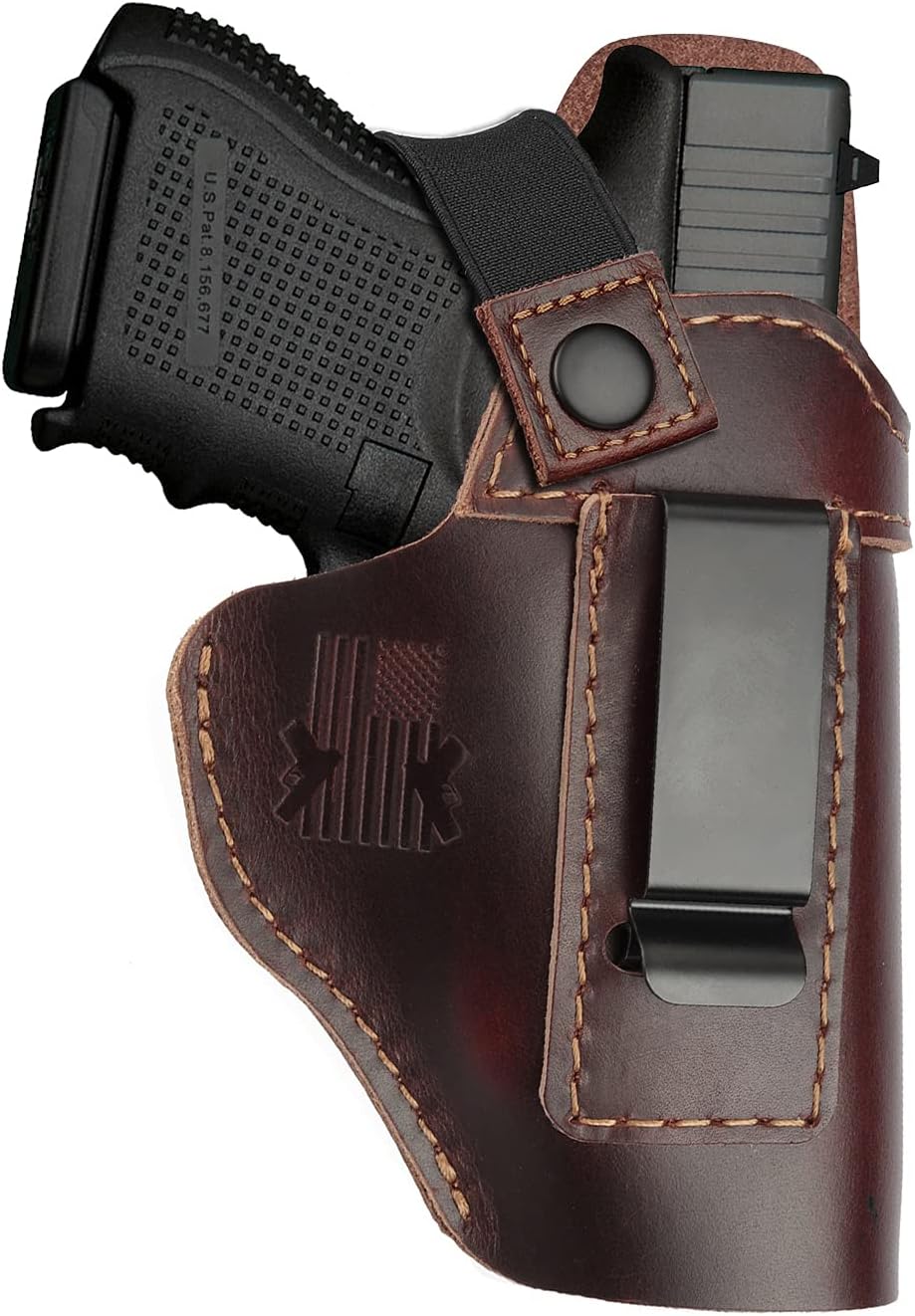 Genuine Top-Grain Leather Holster IWB for Glock17 19 43X fits Taurus G2C G3 G3C for M&P 9mm Shield fits Sig P365 P230 for LCPLC9SSecurity 9Max 9