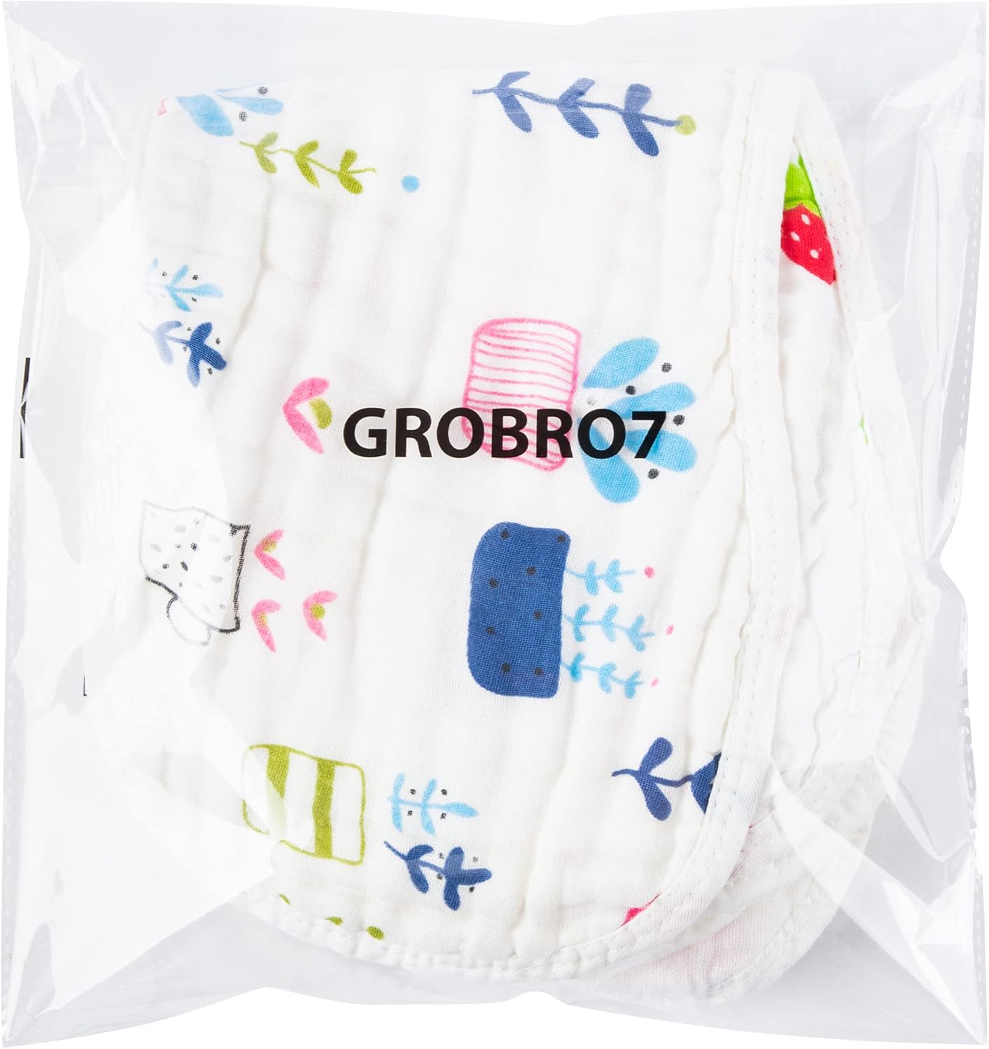 GROBRO7 5Pcs Burp Cloths Baby Bibs Muslin Burping Bid