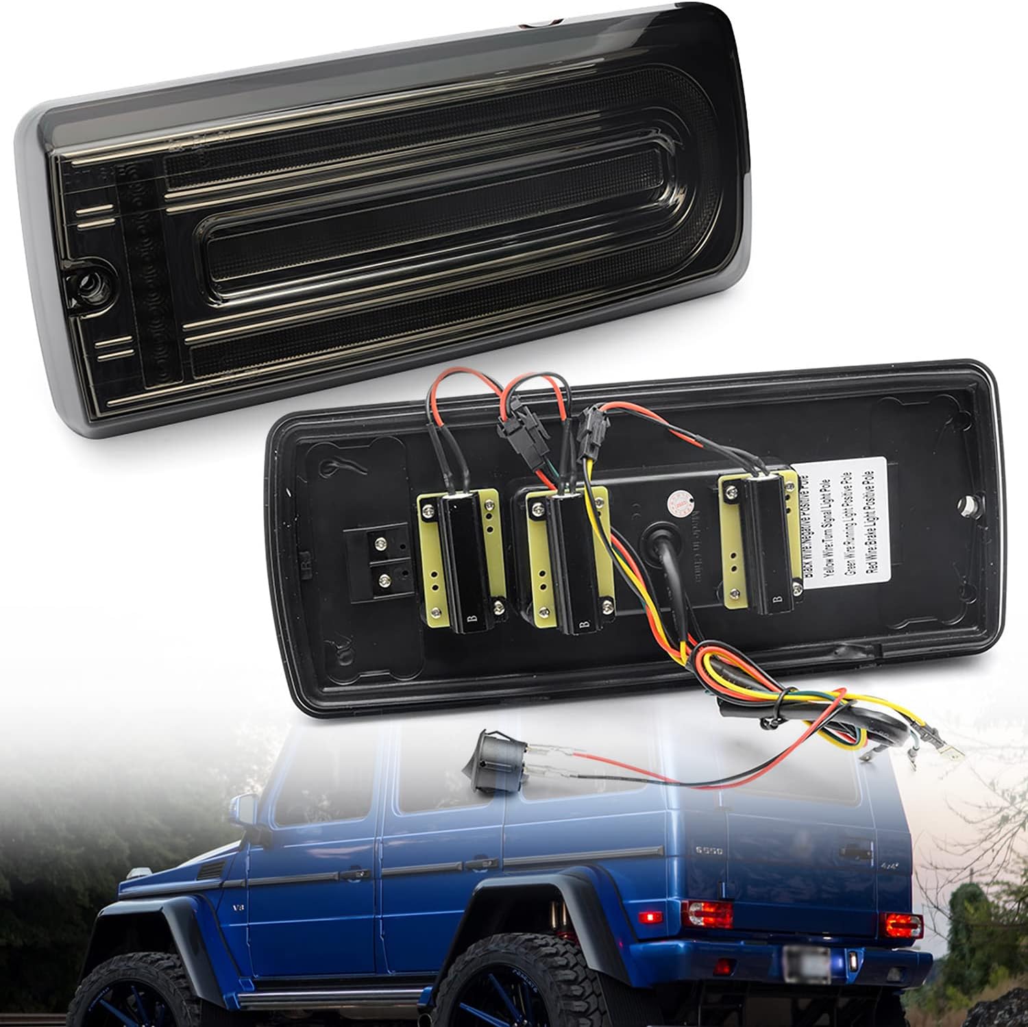 NSLUMO Luces traseras dinámicas LED estilo W463A W464 para Mercedes Clase G Benz G500 G550 G55 G63 AMG LED completo señal de giro secuencial