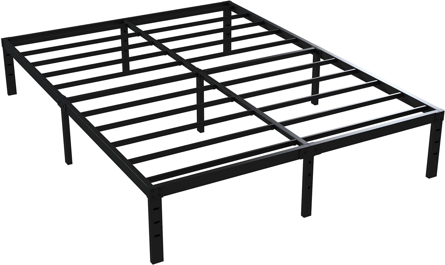 Base de cama California King de 16 pulgadas, no necesita somier, base de cama California King con almacenamiento de 14 pulgadas, soporte de listones
