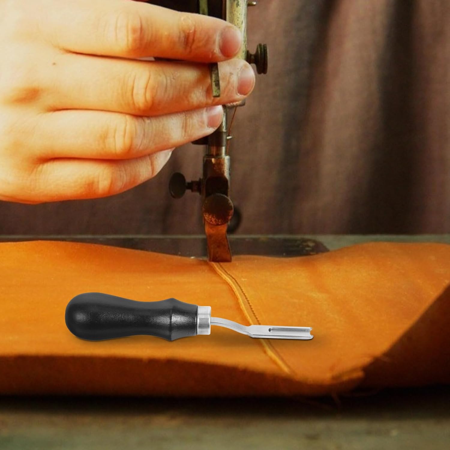 EXCEART Tools Leather beveler Tool leathercraft Edge Skiving beveler Leather Edges Stitching Tool Leather Stitching beveler Leather Stitching Tool
