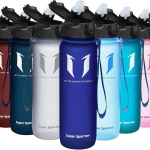 Super Sparrow Sports Water Bottle with Straw – 25 oz32 oz – Non-Toxic BPA Free & Eco-Friendly Tritan Co-Polyester Plastic Water Bottle – Leak Proof Super Sparrow Sports Water Bottle with Straw – 25 oz32 oz – Non-Toxic BPA Free & Eco-Friendly Tritan Co-Polyester Plastic Water Bottle – Leak Proof