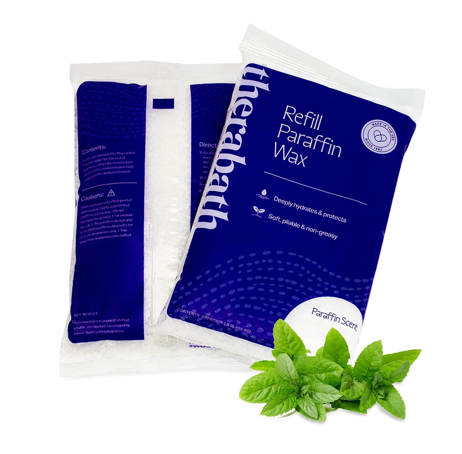 Cera de Parafin Therabath Refilla, 6libras, Verde (Wintergreen)