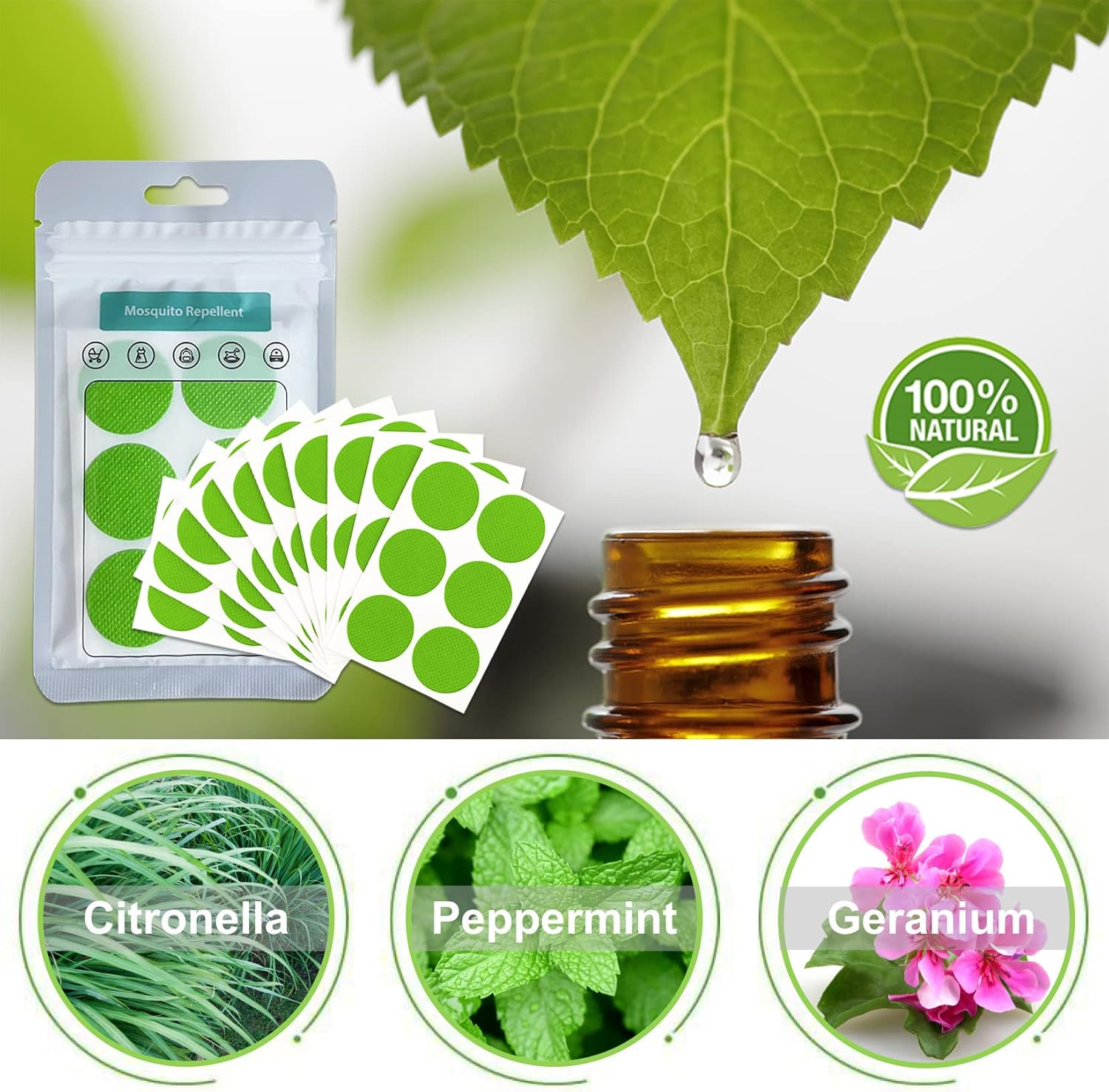 Mosquito Repellent Bracelets 30 Pack, Individually Wrapped Mosquito Repellent Bands with 60 Pcs Mosquito Repellent Stickers, DEET-Free Mosquito