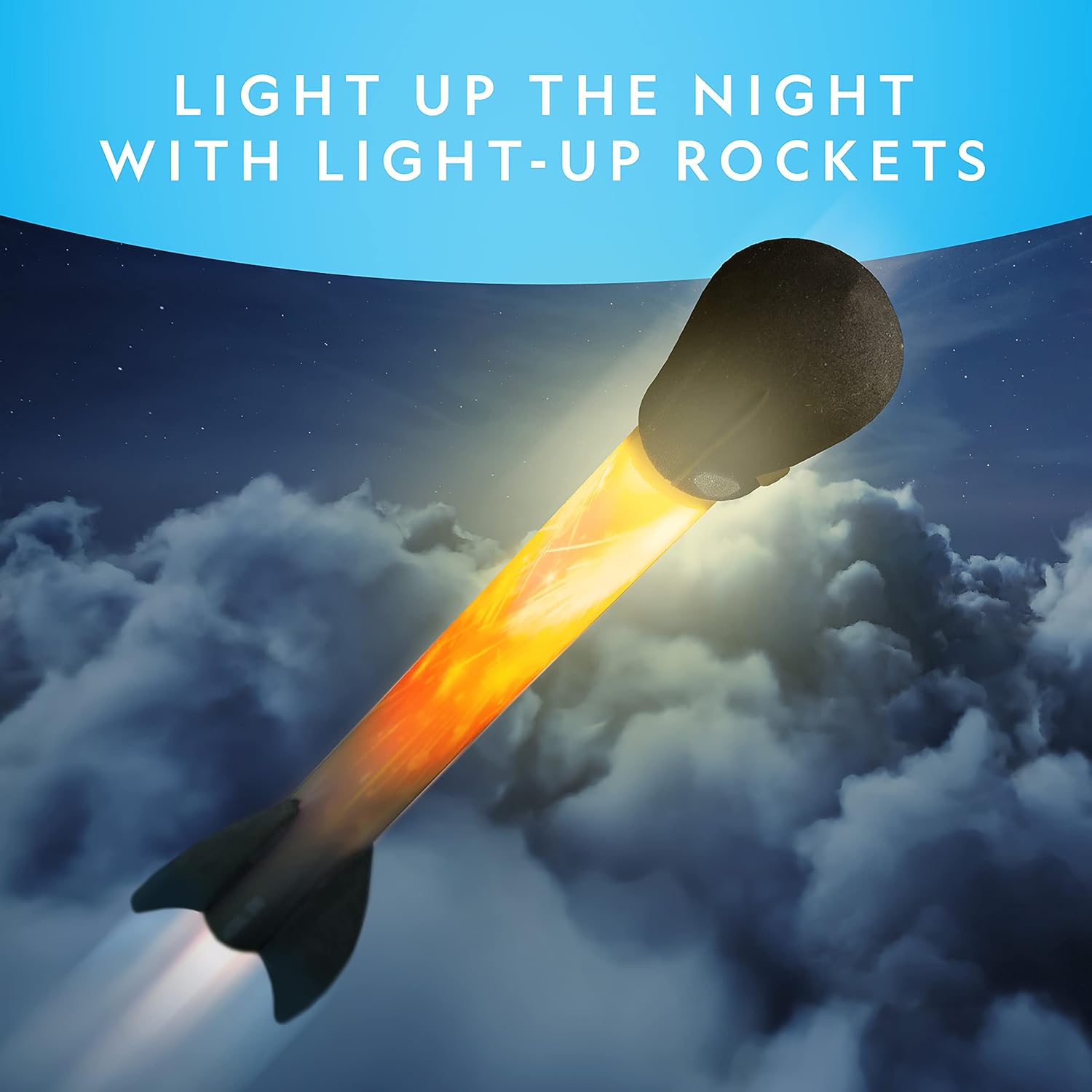 NATIONAL GEOGRAPHIC Recambio de juguete Air Rocket – Colección de cohetes LED definitiva con 5 cohetes de aire iluminados, compatible con todos los