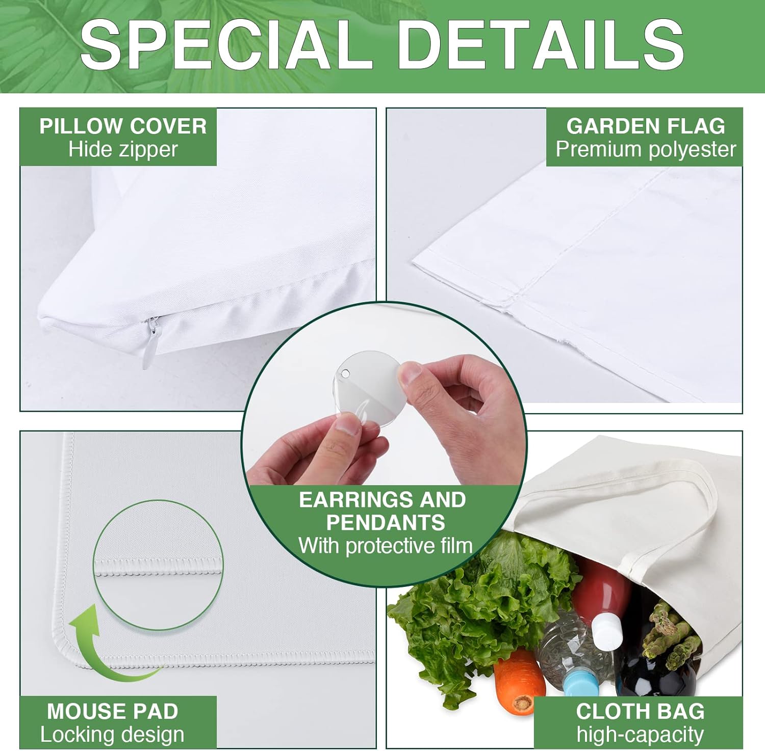 NEOACT Juego de 132 piezas en blanco de sublimación para adultos – Kit de manualidades de bricolaje